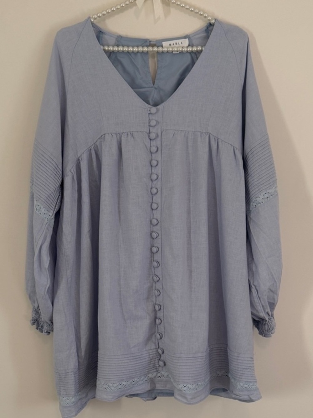 Mable Blue Button Dress - Picture 9 of 9